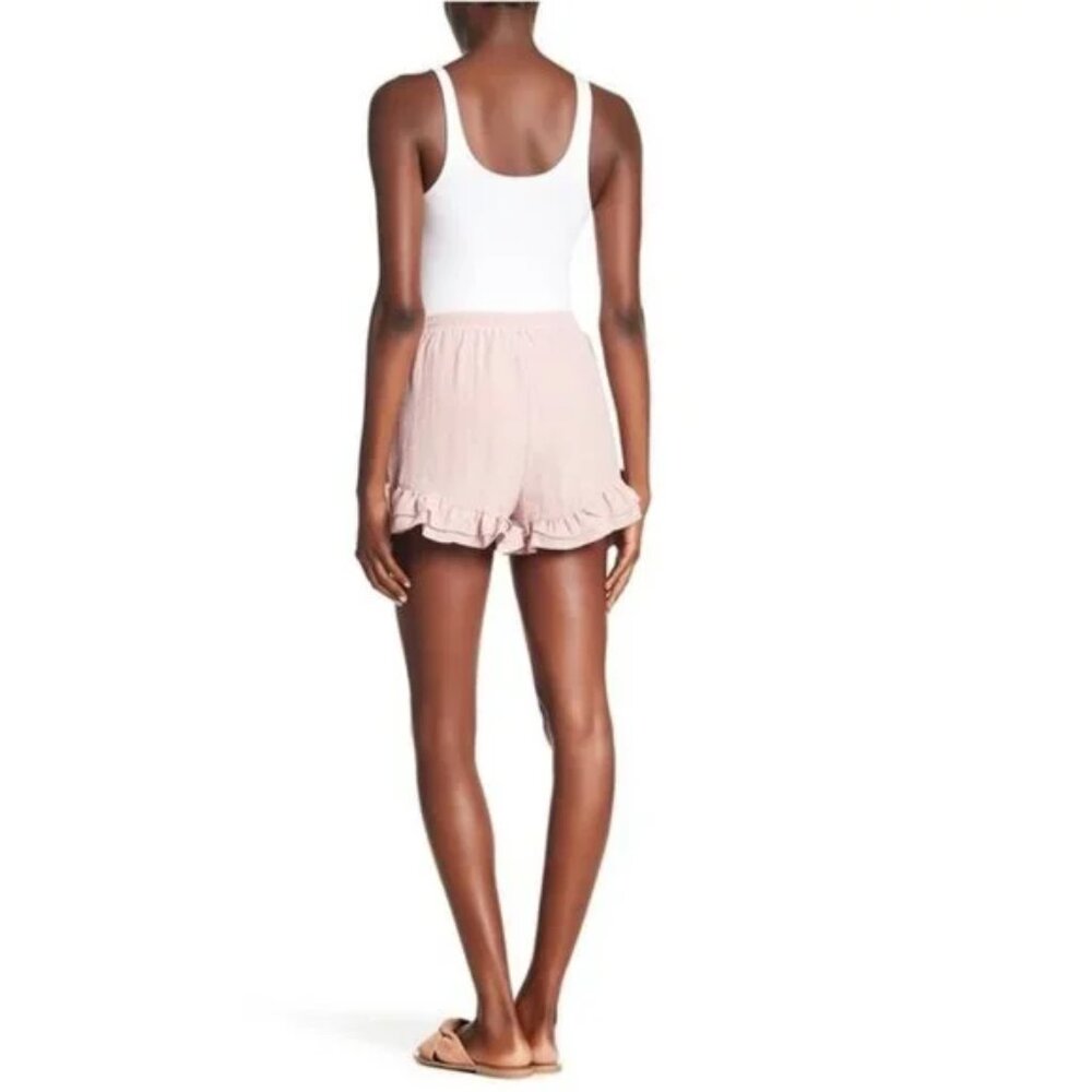 LOST + WANDER Ruffle Hem Drawstring Shorts - Picture 2 of 7